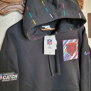 NWT Nike NFL Team Issued Chicago Bears Crucial Catch Intercept Cancer Hoodie✨️XL